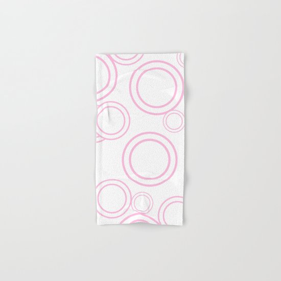 Abstract circles - abstract patterns - pink Hand & Bath Towel