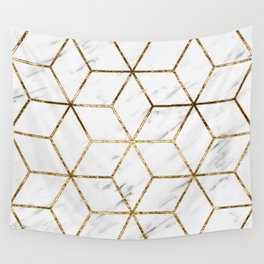 Gatsby golden marble Wall Tapestry