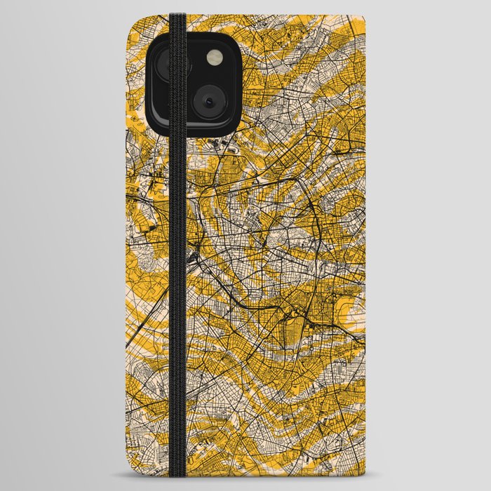 Berlin, Germany - Map Artistic Print iPhone Wallet Case