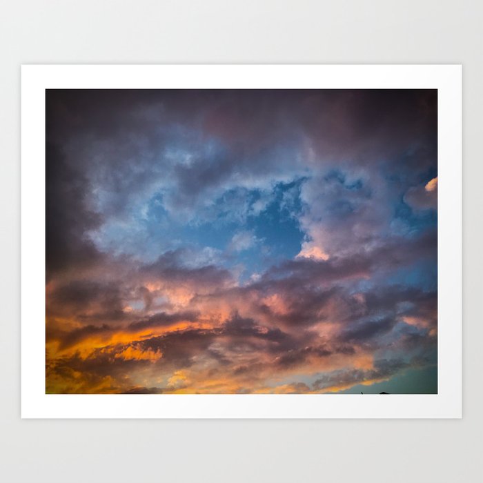 Beautiful Aesthetic Sunset Sky Art Print