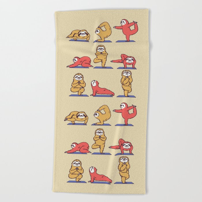 Sloth Yoga Beach Towel