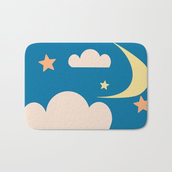 Moon light blue Bath Mat