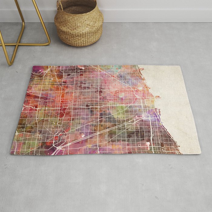 Chicago map Rug