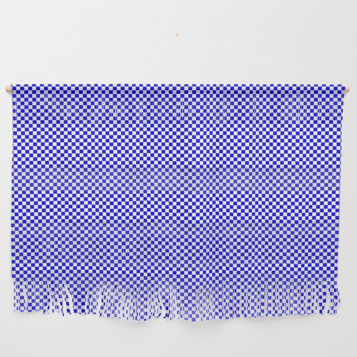 Blue and white squares Wall Hanging