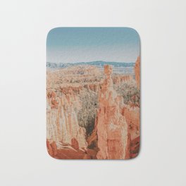 bryce canyon xii / utah desert Bath Mat | Redrocks, Digital, Wanderlust, Minimal, Simple, Blue, Rockformation, Sky, Landscape, Curated 