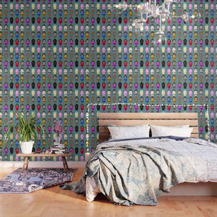 Buddha Heads Wallpaper By Jellychen Society6