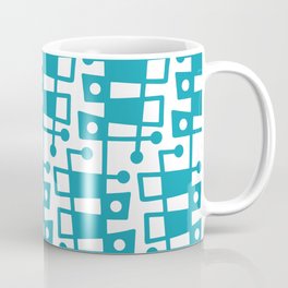 Mid Century Modern Abstract 213 Turquoise Mug