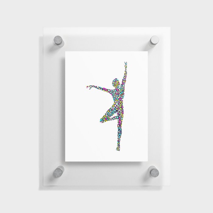 Stained Glass Ballet Floating Acrylic Print