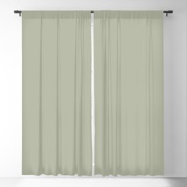 Solid Linen Sage Blackout Curtain