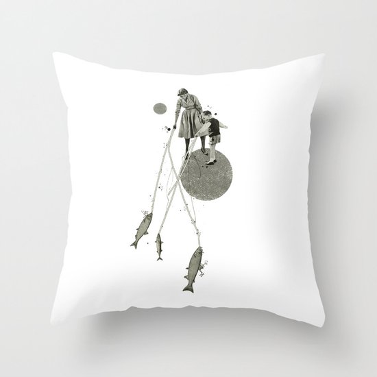 April | Collage Throw Pillow