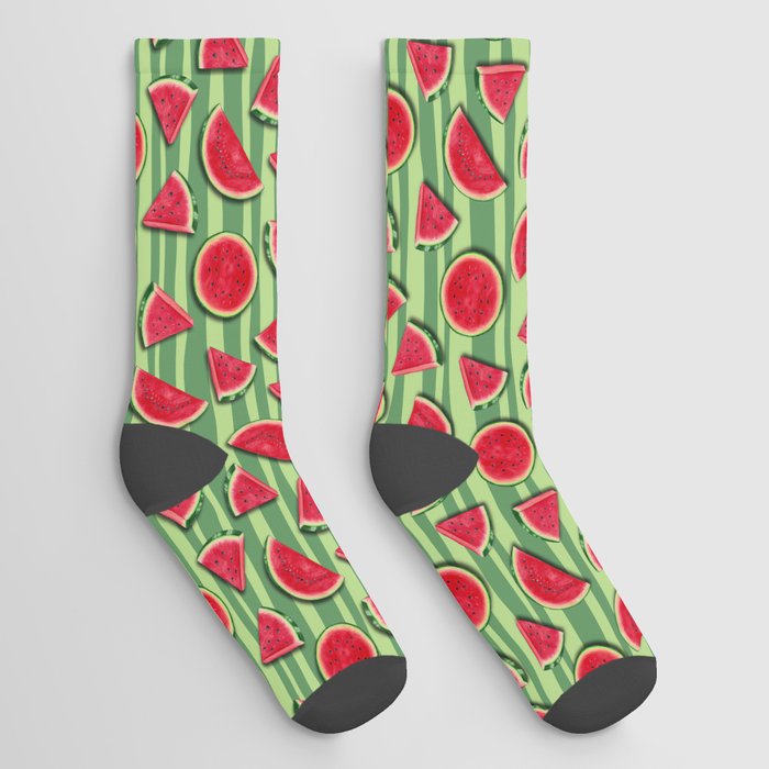 Summer Watermelon Stripes Socks