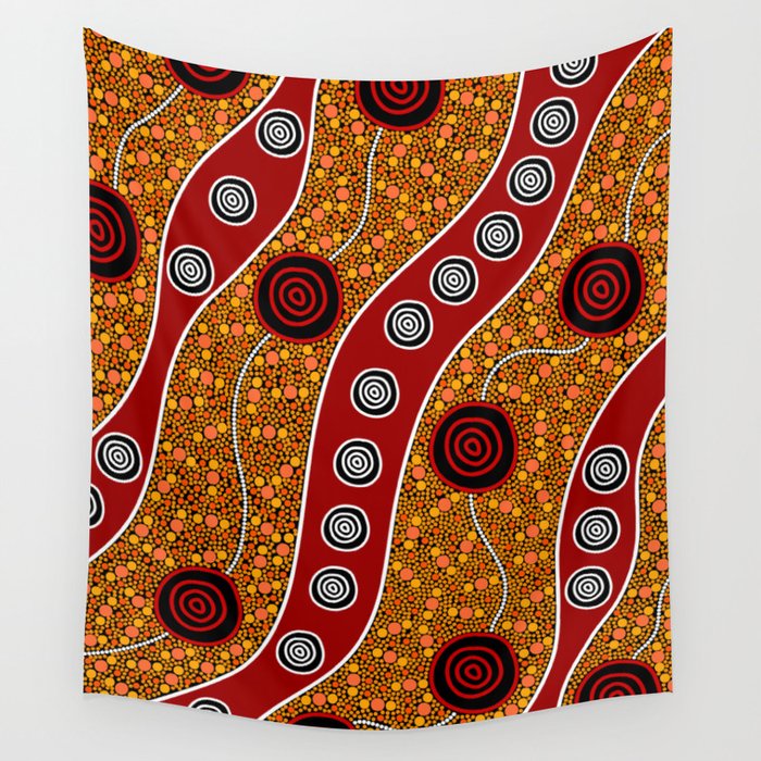 Authentic Aboriginal Art - Untitled Wall Tapestry