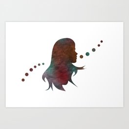 Talking Bubble (colorful silhouette) Art Print
