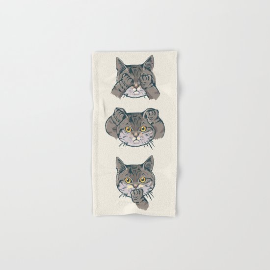 No Evil Cat Hand & Bath Towel