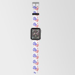 Stars And Stripes Hand Print Silhouette Apple Watch Band