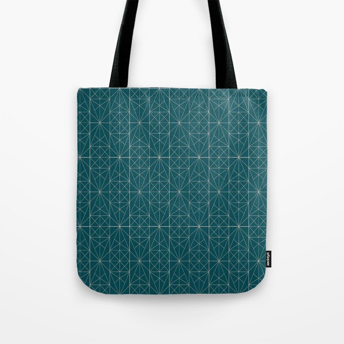 Geometric deep turquoise Tote Bag