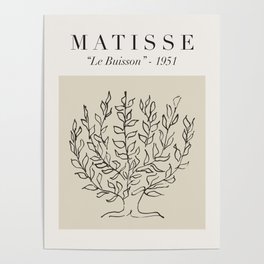 Matisse - "Le Buisson", Mid Century Abstract Art Decor Poster