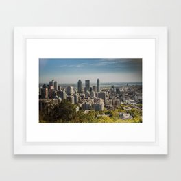 Montreal Skyline Light Framed Art Print