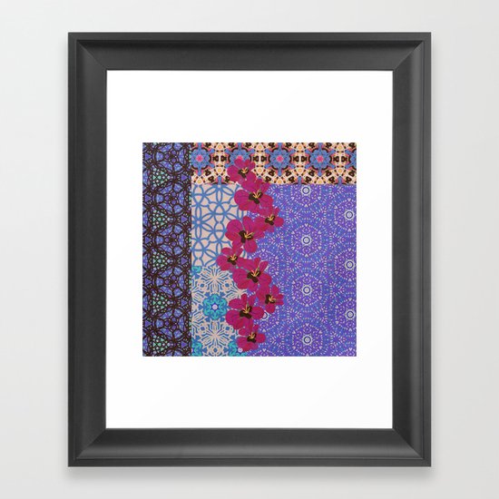 Blue Floral Framed Art Print