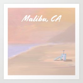 Pastel Malibu Sunset Art Print