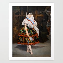 Edouard Manet - Lola de Valence Art Print | Lola, Costume, Manet, Spanish, Woman, Edouard, Traditional, Masterpiece, Realism, Ballet 
