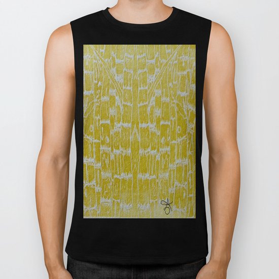 Yellow Sugarcane Biker Tank