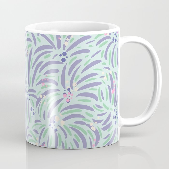 Powerful and floral pattern mint Coffee Mug