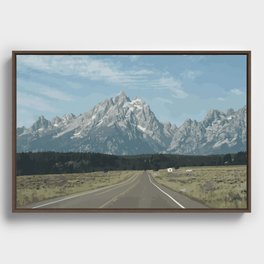 The Mountains are Calling Framed Canvas