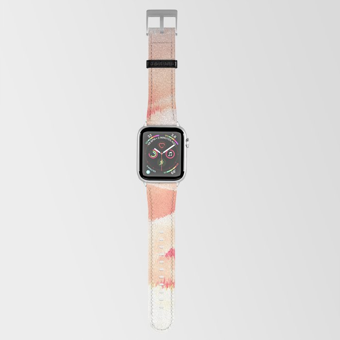 Light coral powdered rose explosion pixel art Apple Watch Band
