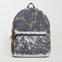 Seville city map engraving Backpack