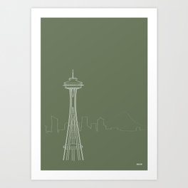 Seattle by Friztin Art Print
