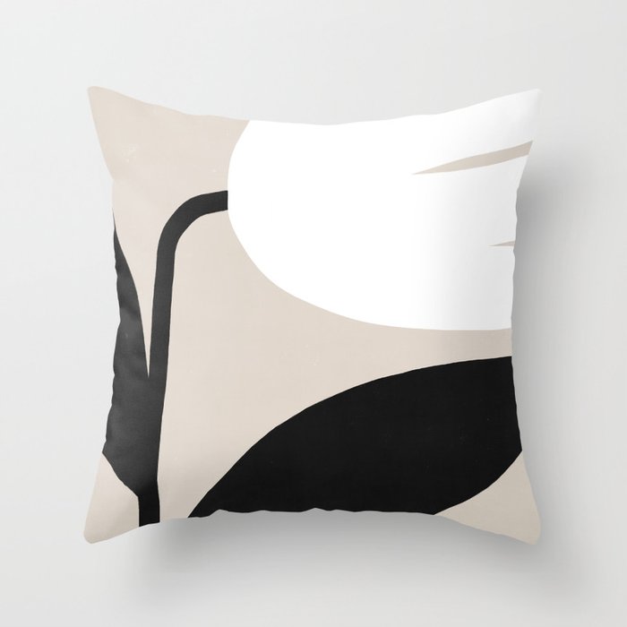 Abstract Flora - neutral Throw Pillow