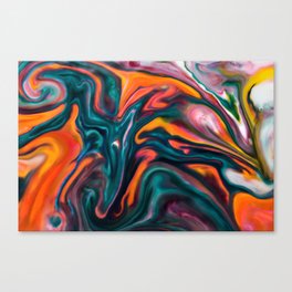 Bright Wing - Milk & Food Coloring Painting Canvas Print