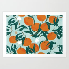 Field of Oranges Art Print | Painting, Oranges, Digital, Citrus 