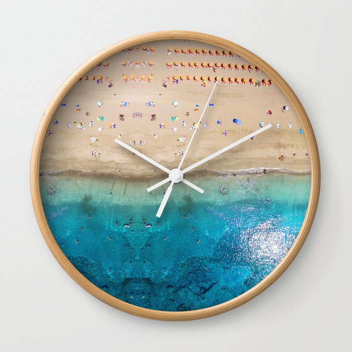 AERIAL. Summer beach Wall Clock