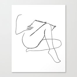 Reading Naked Canvas Print