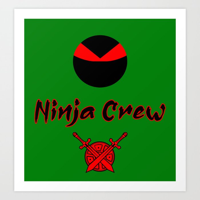 Ninja Crew Full Logo Art Print