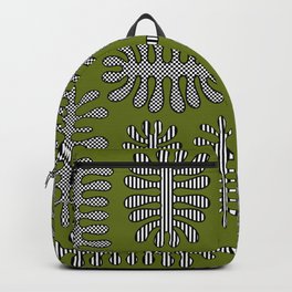 Inspired by Matisse seaweed vintage design Green Backpack