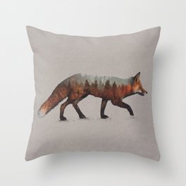 The Red Fox Throw Pillow