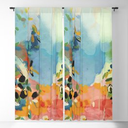 garden with sea view and olive tree Blackout Curtain