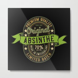 Absinthe - Green Fairy - 07 - dark Metal Print