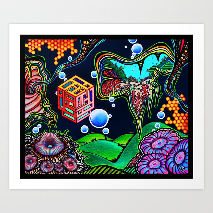 Trippy art best sale wall