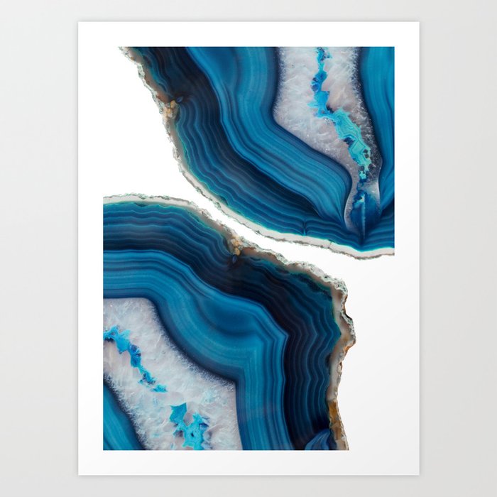 Blue Agate Art Print