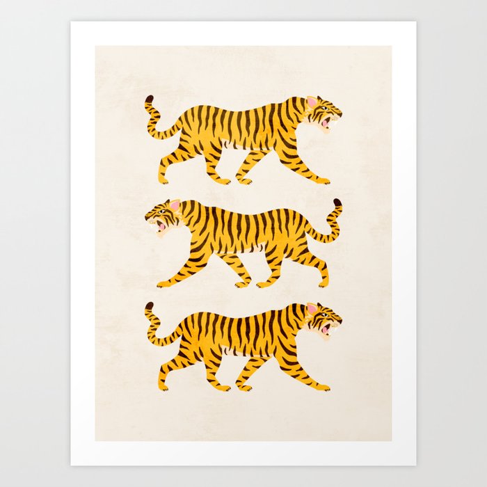 Fierce: Golden Tiger Edition Art Print
