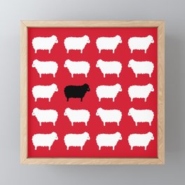 Black Sheep Sweater Pattern Framed Mini Art Print
