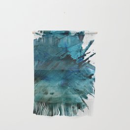 Scenic Route [2]: a pretty, minimal abstract piece in blue and green by Alyssa Hamilton Art Wall Hanging