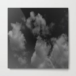 Cloudy black Metal Print | Simple, Cloudy, Digital, Feathery, Sky, Photo, Vintage, Cloudscape, Nature, Clouds 
