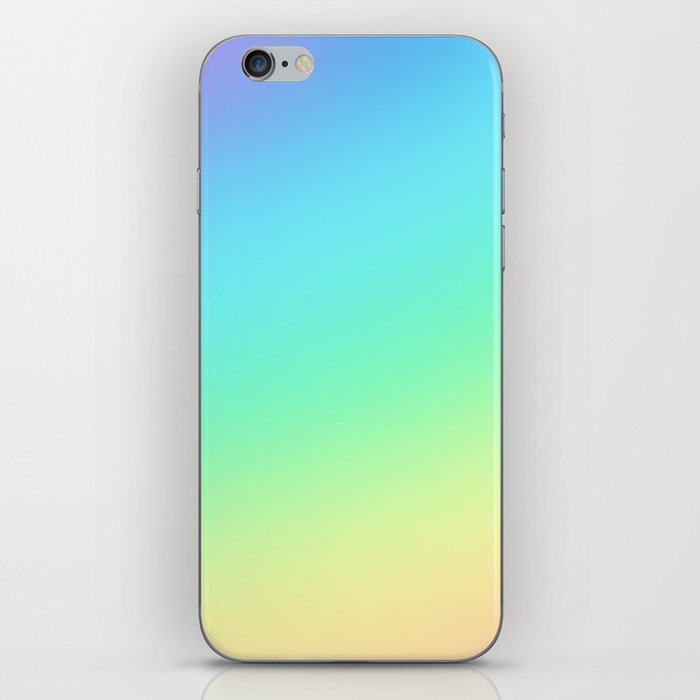 Diagonal Pastel Rainbow Gradient iPhone Skin
