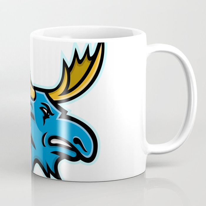 Bull Moose Head Mascot Coffee Mug