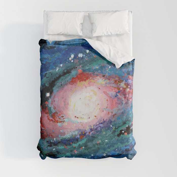 Andromeda Galaxy Painting Duvet Cover